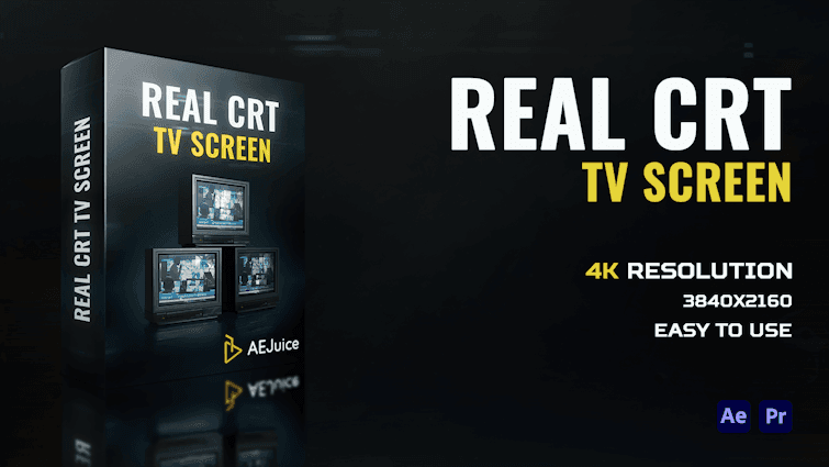 Real CRT TV Screen