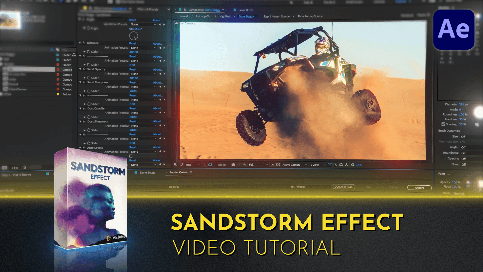 Sandstorm Effect | After Effects | Video Tutorial