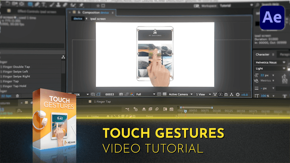 Touch Gestures | After Effects | Video Tutorial