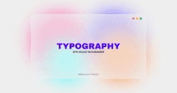 Modern Typography example