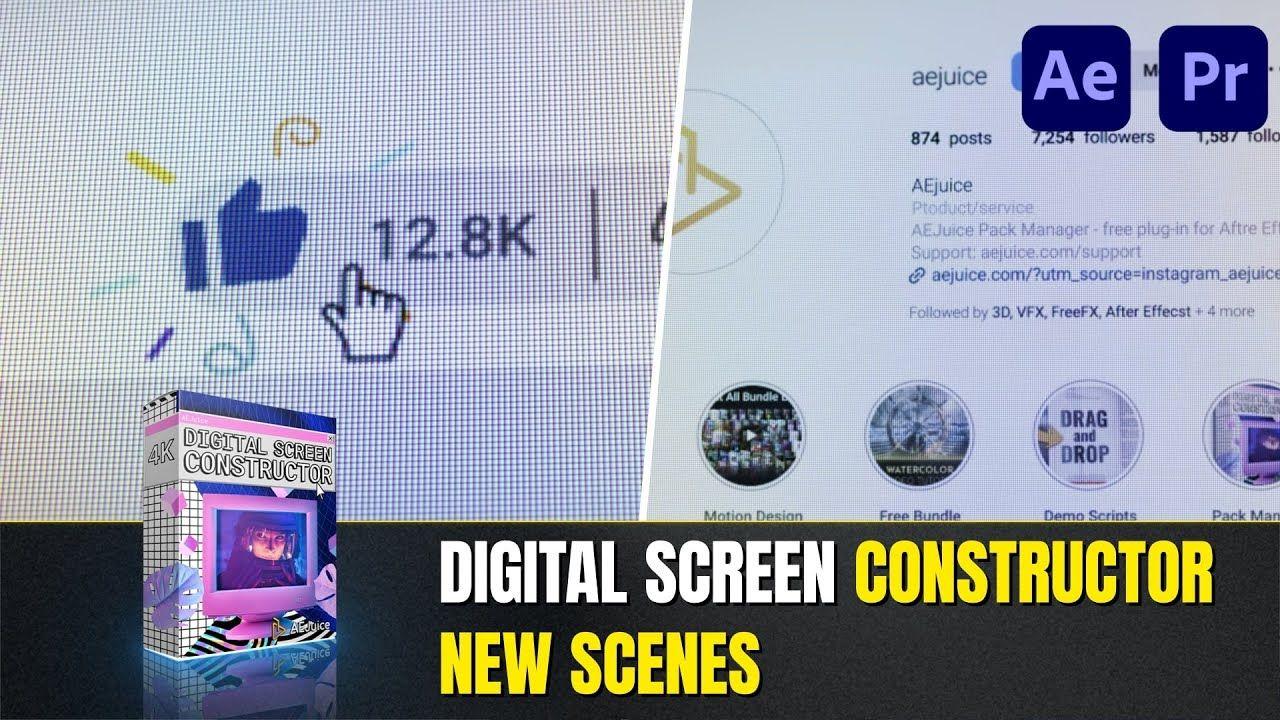 Digital Screen Constructor | New Scenes | After Effects | Premiere Pro