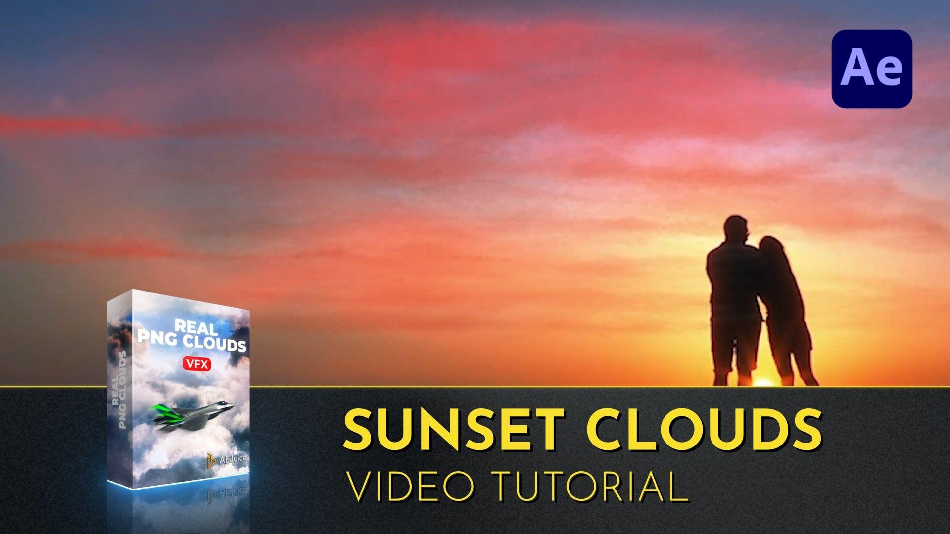 Real PNG Clouds | Sunset Clouds Tutorial | After Effects