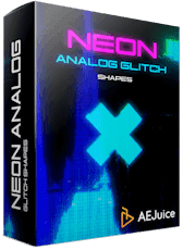 Neon Analog Glitch Shapes