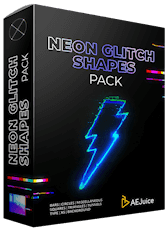 Neon Glitch Shapes