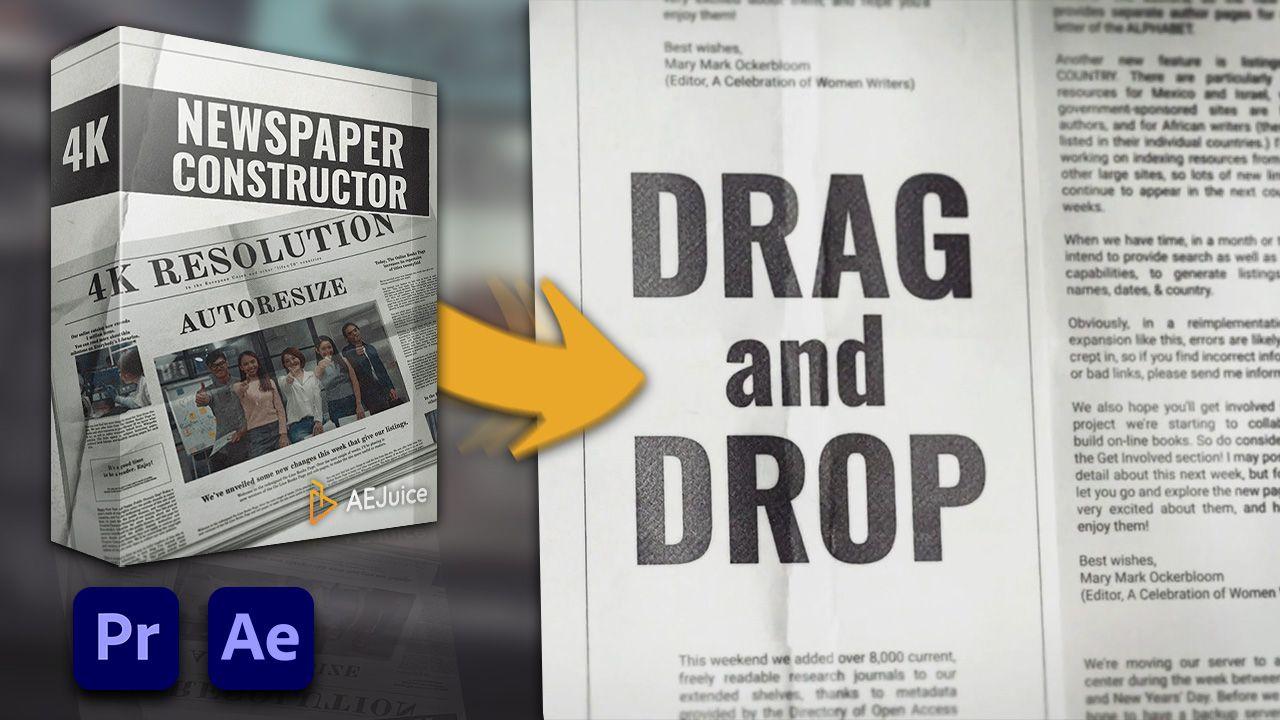 Newspaper Constructor Tutorial for Premiere Pro and After Effects