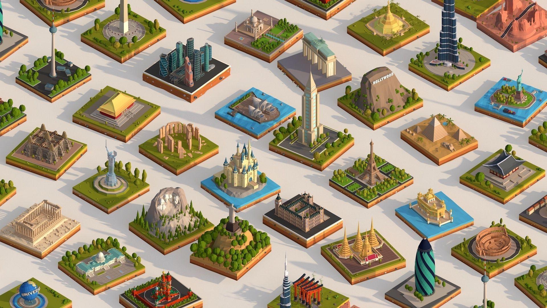 Product Low Poly World Landmarks preview